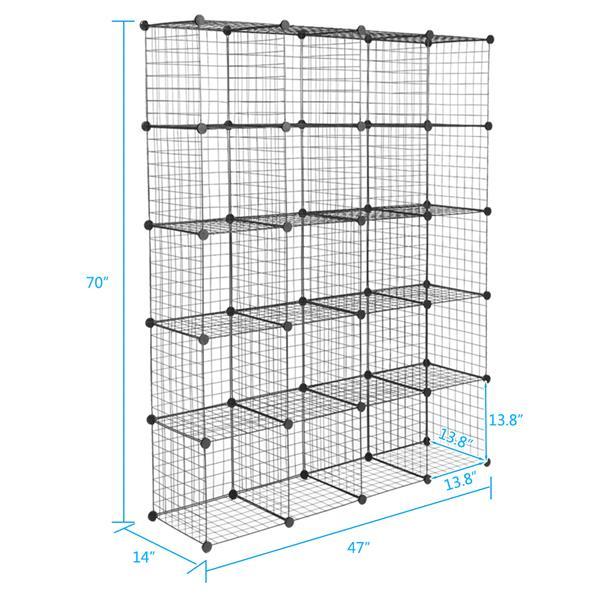 US Local 20 Grid Iron Mesh Material Storage Rack