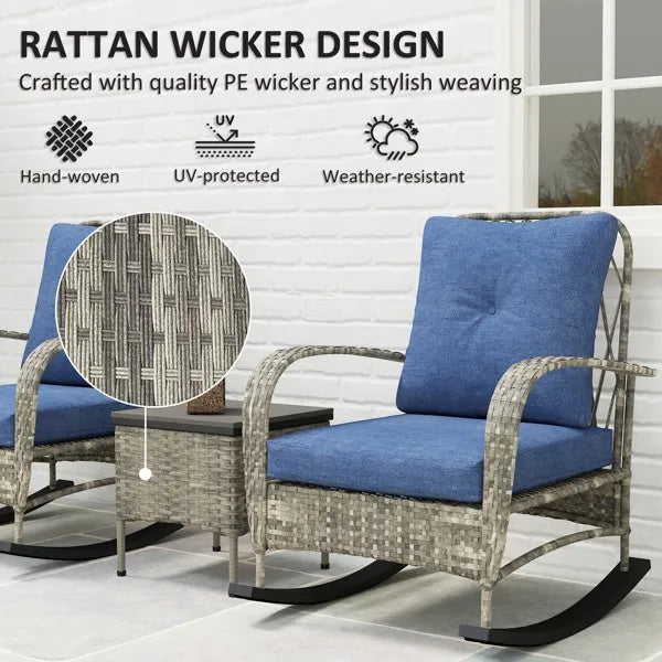 US Local Rattan Chaise Lounge Chair, Wicker Patio Furniture Set