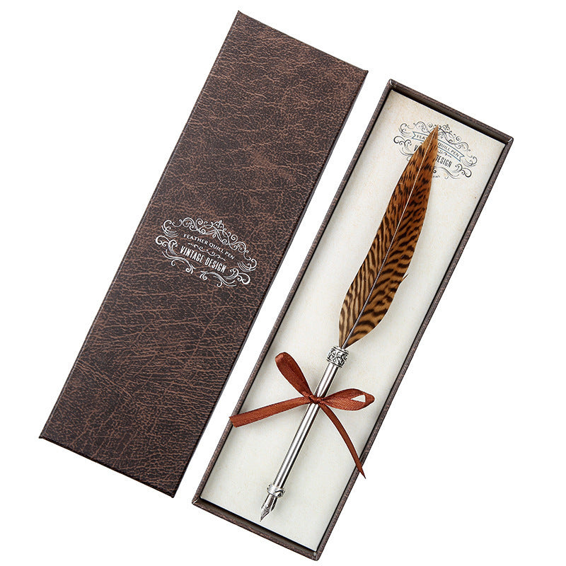 US Local European Retro Feather Pen Gift Box