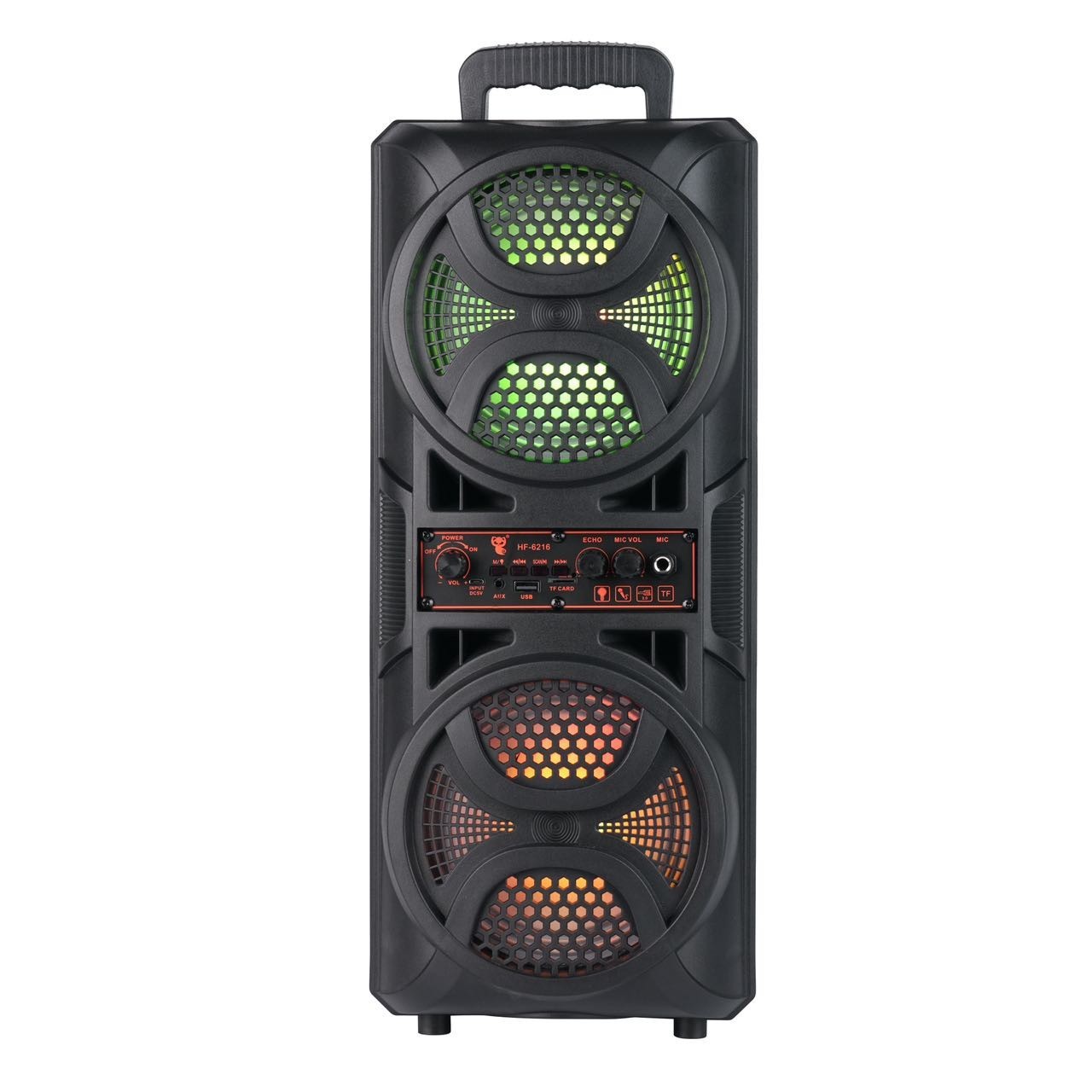 US Local Portable Square Dance Double 65-inch RGB Large Volume High Sound Quality Plug-in Card Bluetooth Speaker