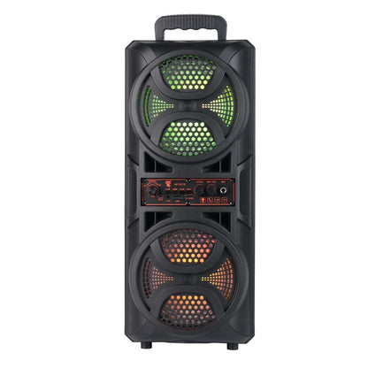 US Local Portable Square Dance Double 65-inch RGB Large Volume High Sound Quality Plug-in Card Bluetooth Speaker