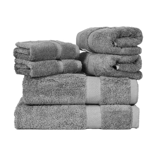 US Local 6-Piece Towel Set 600 GSM  Cotton Soft Towels For Bathroom Gym Hotel Spa