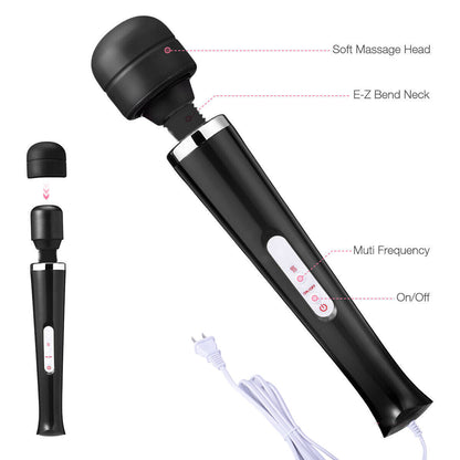 US Local Handheld Massager 20 Speed Wand Vibrating Massage Magic Full Body Therapy Motor