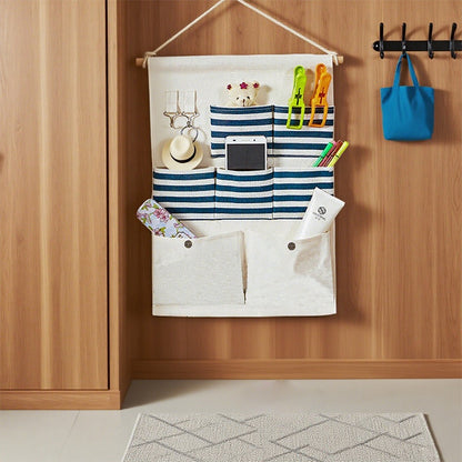 US Local Seven Pockets Storage Hanging Bag-Blue 5002