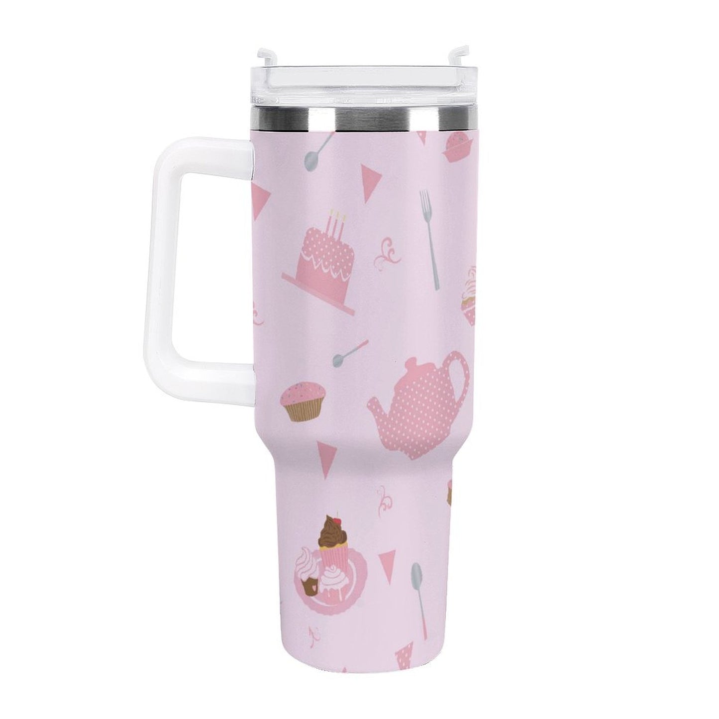 PHDT00508 POD US Local Tumbler 40oz Large Capacity Car Cup Refreshments, Afternoon Tea, Sweet, Pink