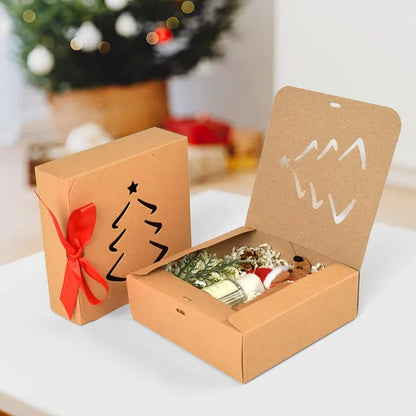 US Local 10 Pcs Christmas Gift Boxes With Lids And Red Ribbon Hollow Christmas Tree Beautiful Assorted Boxes Xmas Holiday Gift Wrap Boxes For Xmas Birthday Wedding Holiday Parties