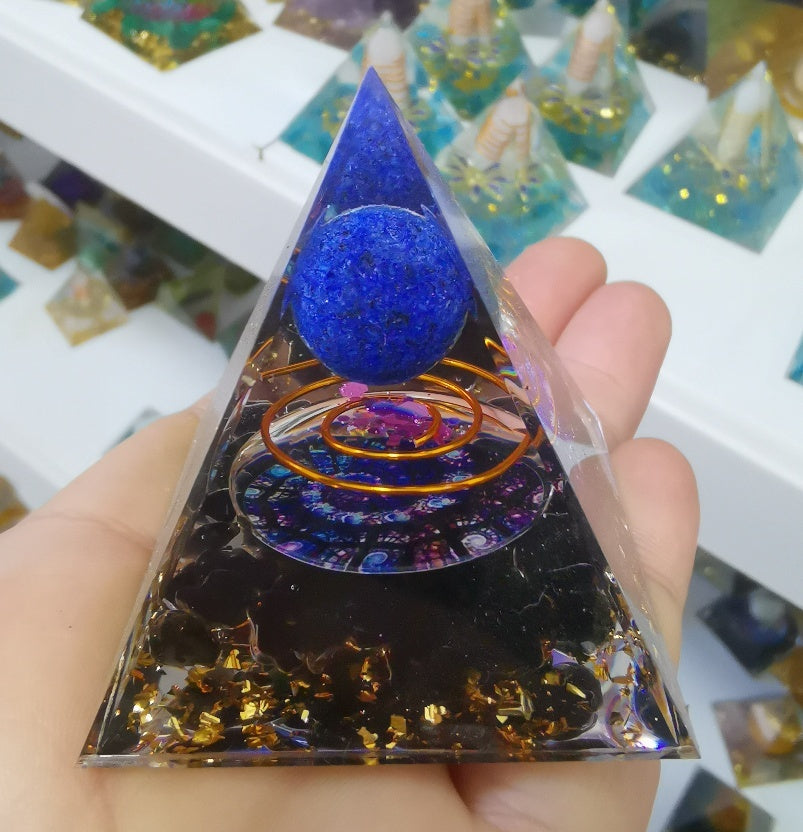 USA Local Pyramid Decoration Natural Crystal Gravel Energy Tower