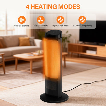 US Local 23inch Space Heaters For Indoor Use, Portable Heater With 7 Light Colors