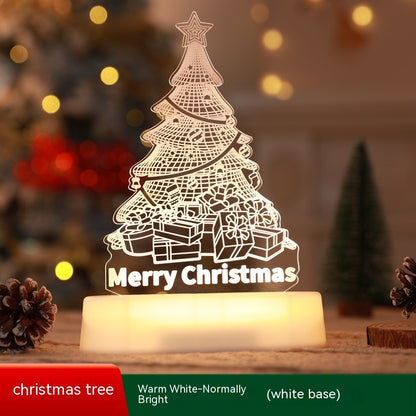US Local Christmas Decoration 3D Lamp Acrylic LED Night Lights New Year Valentines Day Christmas Kids Gift Christmas Ornaments