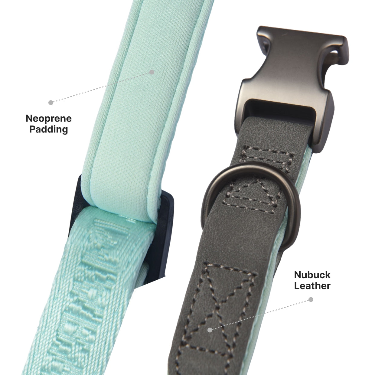 US Local PETMARVEL Heavy Duty Solid Dog Collar Neoprene Padded 1 In Wide