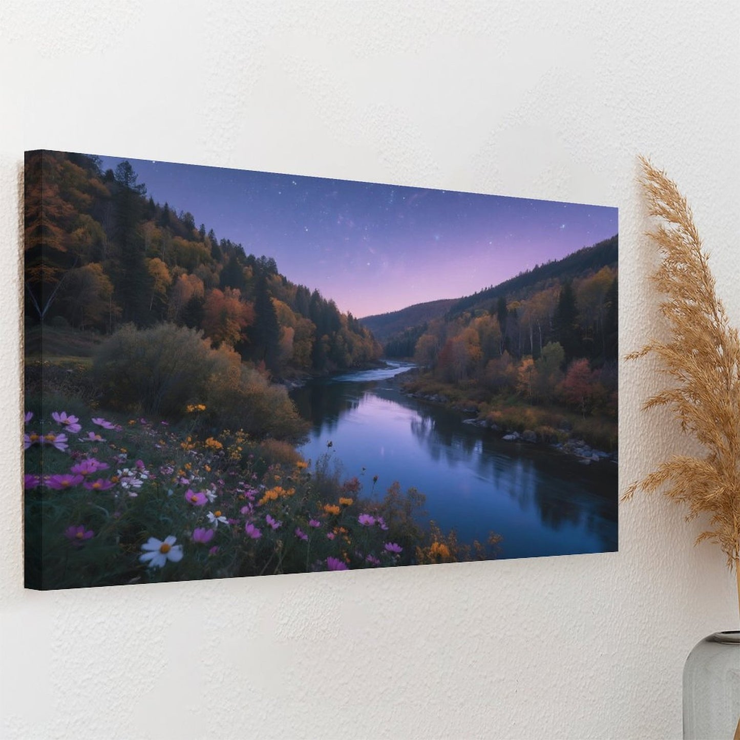 Decorative Interior Frame Painting Mountain-river-starry-autumn-8