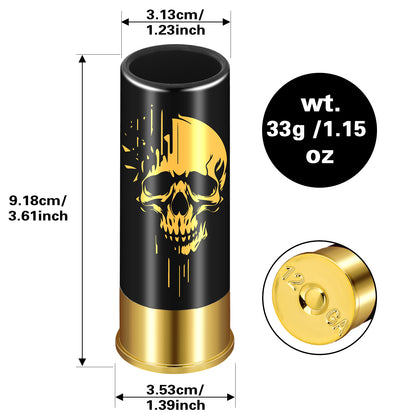 US Local 4 pcs Skull Shot Glasses, 1.5oz - Reusable, High-Quality Plastic Bullet Cups For Whiskey, Cocktails & Wine, Perfect For Bars, Parties & Gifts