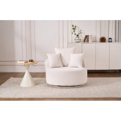 US Local LY-031WH SWIVEL COMPRESSION CHAIR Single-seat Compression Chair, Crochet Yarn Material, Full Sponge Compression Swivel Chair,Compression Chair For Home Living  Home Furniture  Apartment  Hotel Office