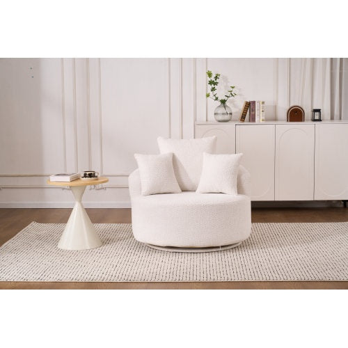 US Local LY-031WH SWIVEL COMPRESSION CHAIR Single-seat Compression Chair, Crochet Yarn Material, Full Sponge Compression Swivel Chair,Compression Chair For Home Living  Home Furniture  Apartment  Hotel Office