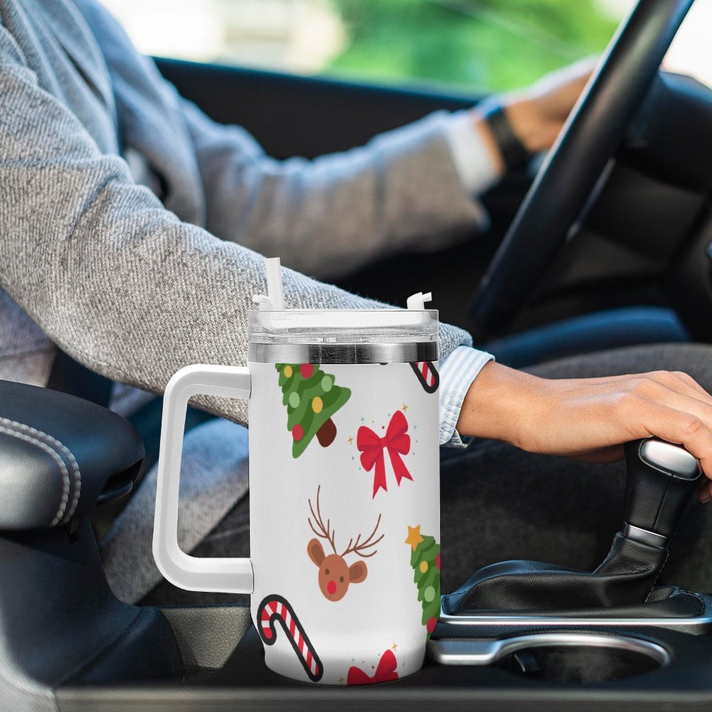 PHDT00099 POD US Local Tumbler 40 oz Large Capacity Car Cup Floral, Spring, Watercolor