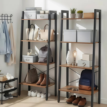 US Local 4-Tier Ladder Shelf, Bookcase Storage & Display Shelf