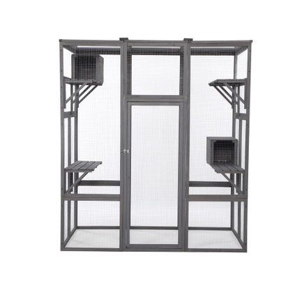 US Local Oversized Cat Cage - Grey
