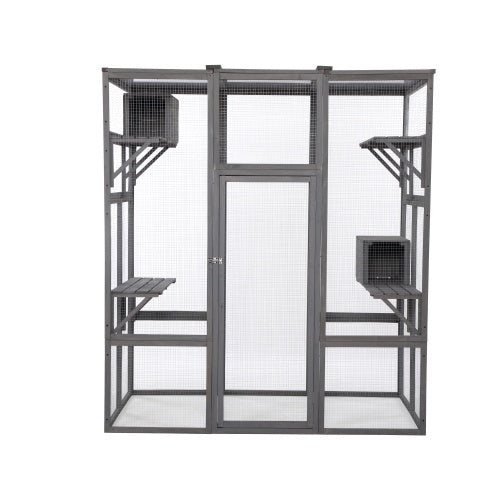 US Local Oversized Cat Cage - Grey