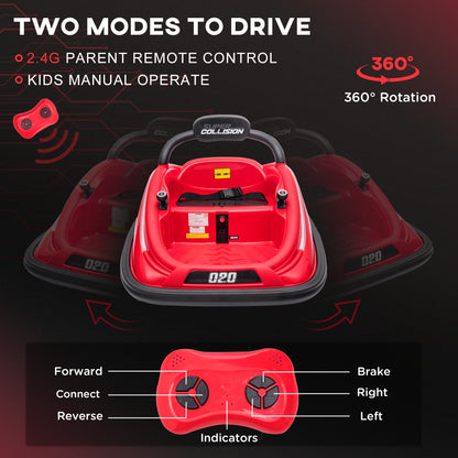US Local 12V Kids Bumper Car Twins Motor with Parent Remote Control