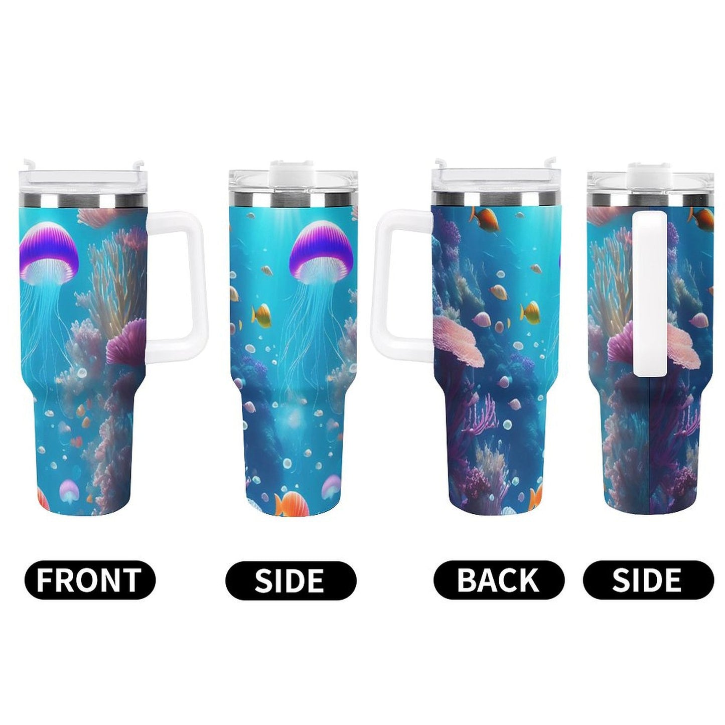 PHDT00040 POD US Local Tumbler 40 oz Large Capacity Car Cup Jellyfish, Dreams, Ocean