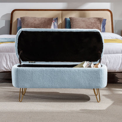 US Local Blue Bedside Storage Footstool