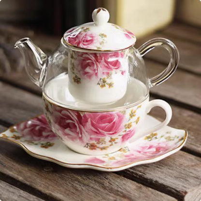 Tea Set Teapot Suit Ceramic Glass Coffee Maker Integrated