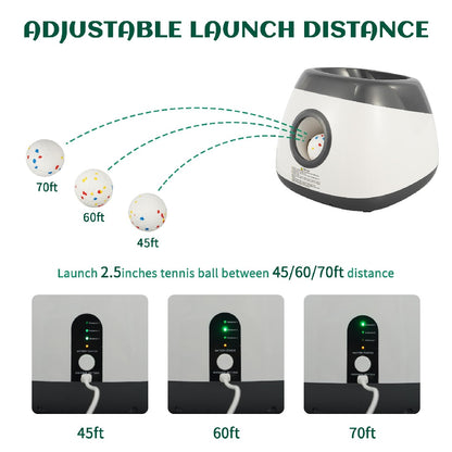 US Local Only Supports Self Pickup  Dog Ball Thrower, Automatic Ball Launcher, Indoor-Outdoor Interactive Dog Toy With Three Scopes, Includes Balls And A Data Cable, Grey-Green