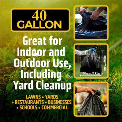 US Local 40 Gallon Heavy Duty Trash Bags, No Weekend Delivery