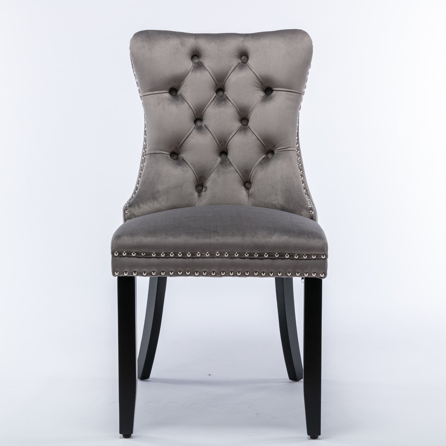 US Local Nikki Modern Tufted Velvet Dining Chair, Solid Wood, High-end Contemporary