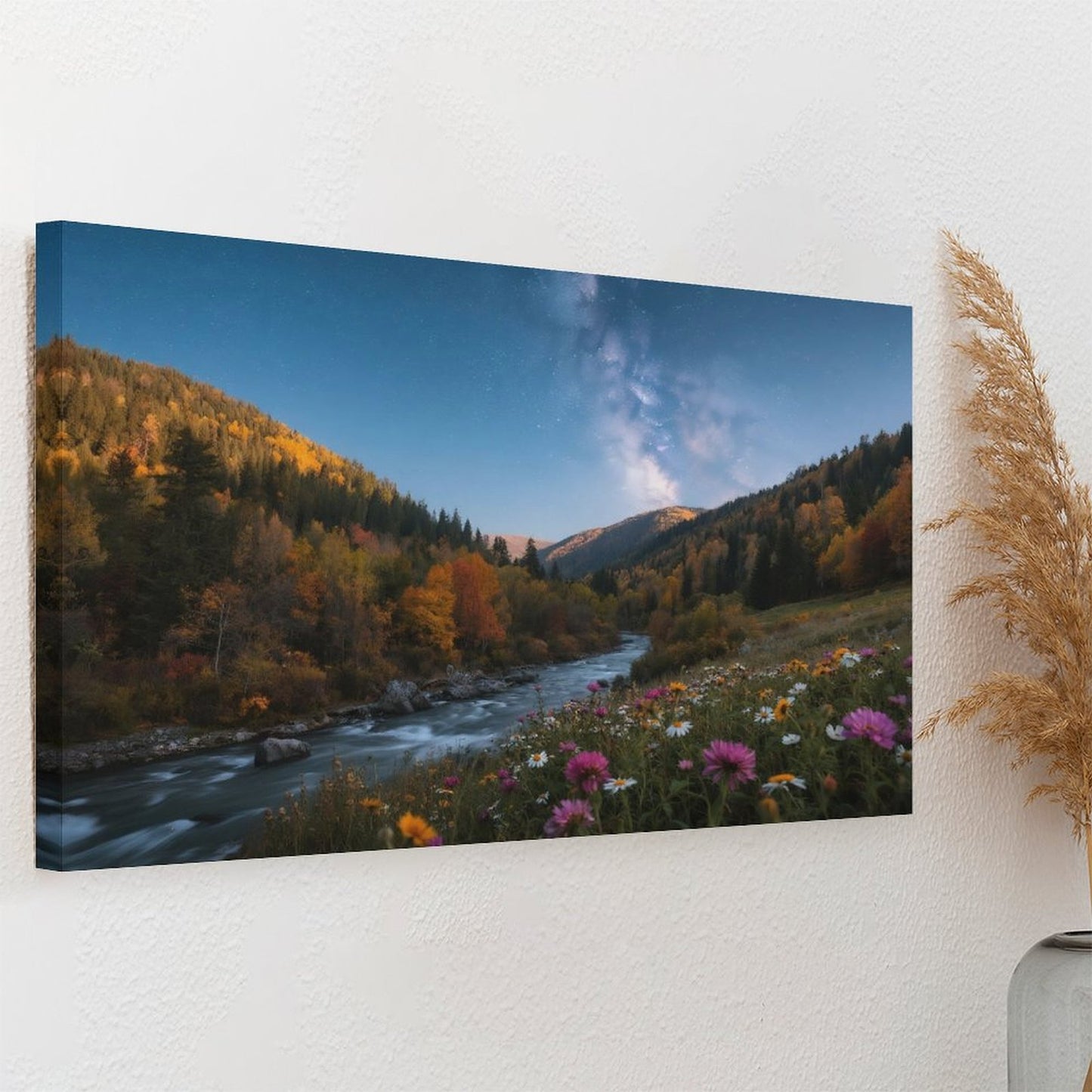 Decorative Interior Frame Painting Mountain-river-starry-autumn-5