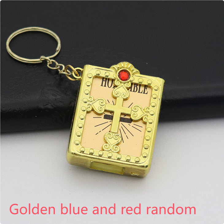 Mini HOLY Bible Keychain Religious Christian Jesus Cross Key Chain Women Prayer God Bless Gift Souvenirs Keyring