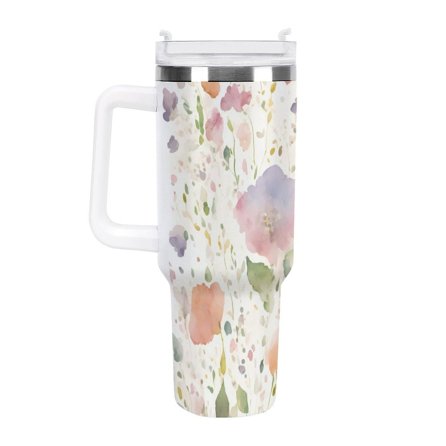 PHDT00376 POD US Local Tumbler 40 oz Large Capacity Car Cup Flowers, Watercolor, Spring, Warmth