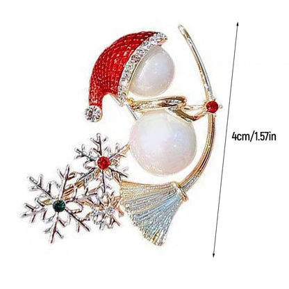 US Local Women's Christmas Brooch Pin Birthday Gift Daily Decoration Holiday Use