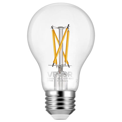 US Local 6 Pack Edison Bulbs LED A19 4.5W Dimmable 450 Lumens 2700K E26 Antique,Dimmable LED Bulbs