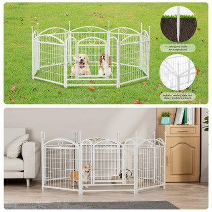 US Local Dog Playpen Indoor 24 Inch 8 Panel Metal Dog Playpen