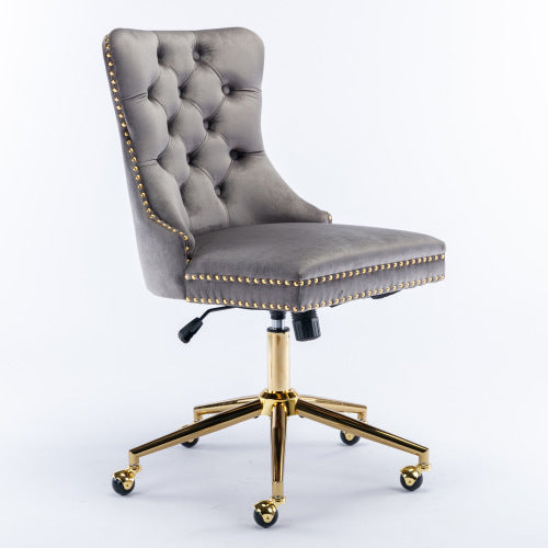 US Local Home Office Chair With Tufted Velvet Buttons