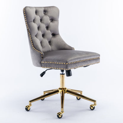 US Local Home Office Chair With Tufted Velvet Buttons