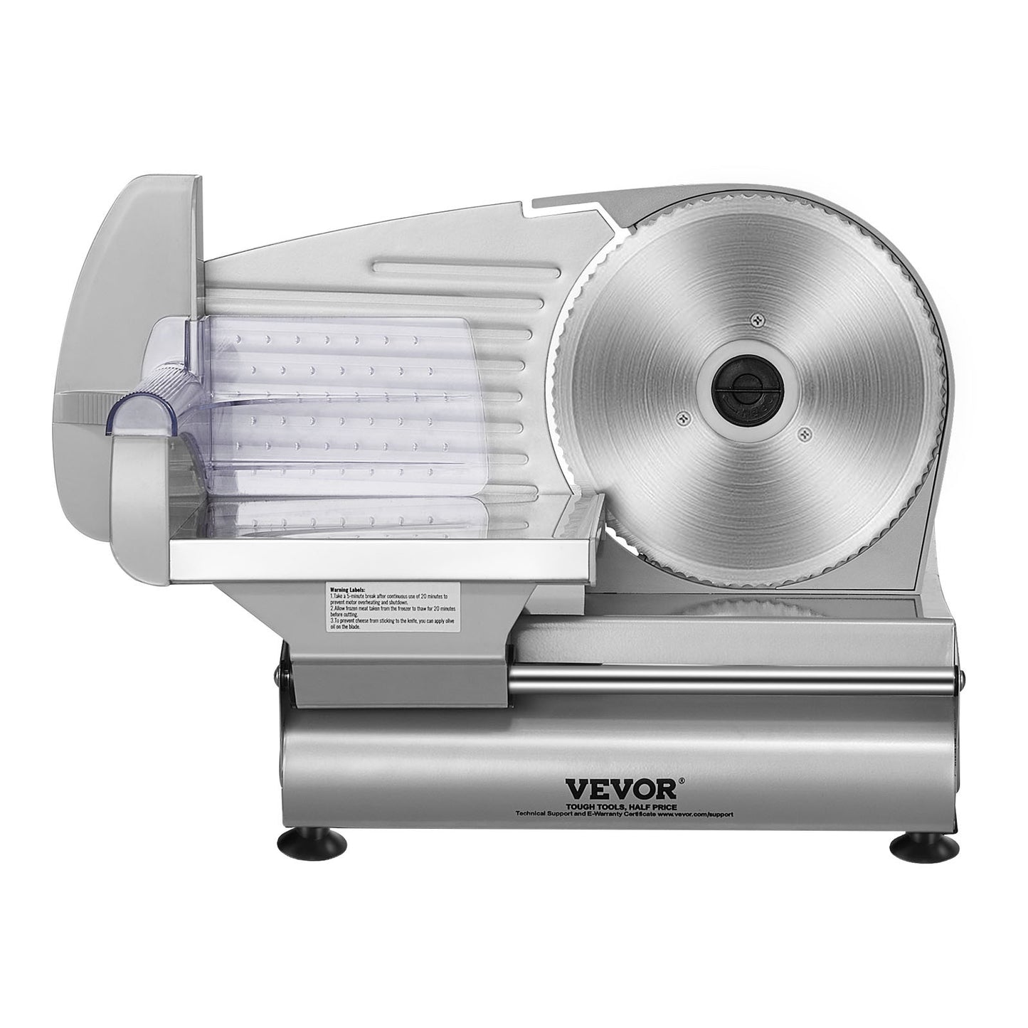 US Local VEVOR Meat Slicer, 180W Electric Deli Food Slicer With  SUS420 Stainless Steel Blade And Blade Guard,  Adjustable Thickness For Home Use, Easy To Clean, Cut Meat, Bread, Ham And Cheese