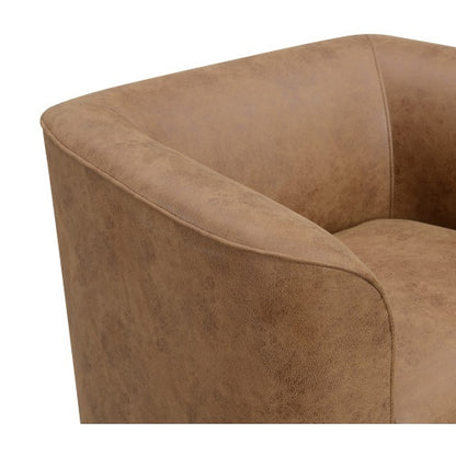 US Local Wallace Bay Brella Brown Swivel Accent Chair