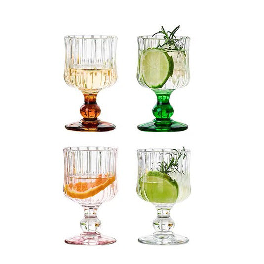 Fine Rod Champagne Drink SUNFLOWER Ice Cream High Leg Thin Wall Red Wine Cup