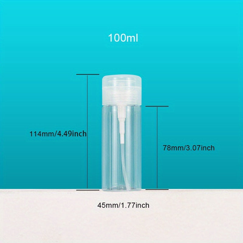 US Local 6pcs Portable Travel Push Pump Dispenser Bottle  Empty Mini Travel Size Bottle For Toner And Makeup Remover