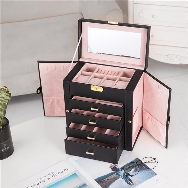 US Local Double Opening 5-layer Jewelry Storage Box