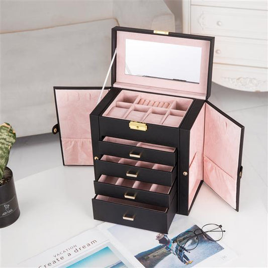US Local Double Opening 5-layer Jewelry Storage Box