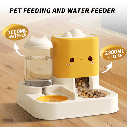 US Local 1 Piece Cartoon Cloud Cat Ear Feeding And Water Feeding Integrated Cat And Dog Universal Pet Essential Item For Home And Travel