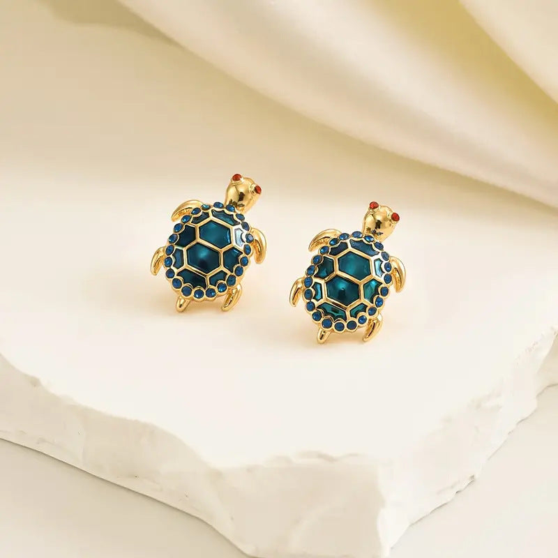 Turtle Stud Earrings Exquisite Cute Fashion Niche Design Party Ear Rings