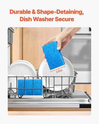 US Local 12 Pcs Sponges Durable Kitchen Sponges With Cellulose & Scrub Pad