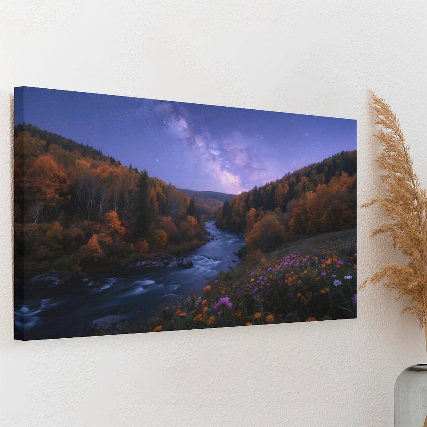 Decorative Interior Frame Painting Mountain-river-starry-autumn-4