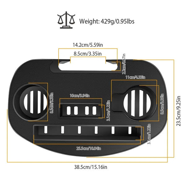 US Local Zero Gravity Chair Cup Holder Clip On Side Tray W Beverage Can Mobile Devices Slots