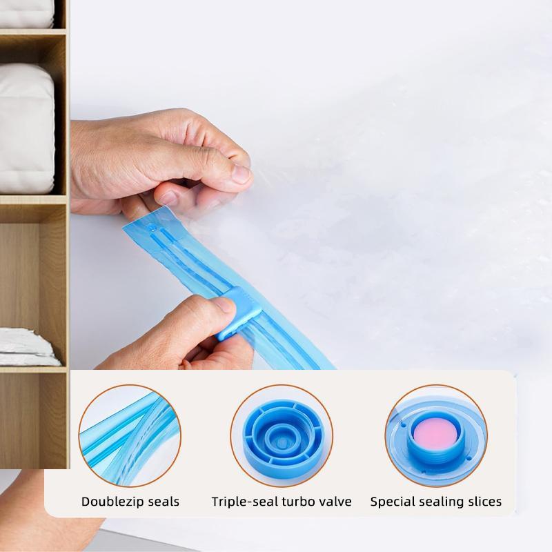 US Local Eco-Friendly Clothes And Bedding Space-Saving Compression Bags, 4 Medium Bags, 4 Large Bags, 2 Extra Large Bags With Pump