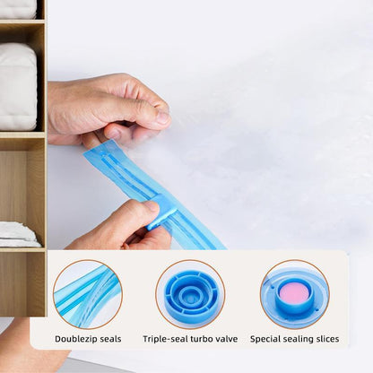 US Local Eco-Friendly Clothes And Bedding Space-Saving Compression Bags, 4 Medium Bags, 4 Large Bags, 2 Extra Large Bags With Pump